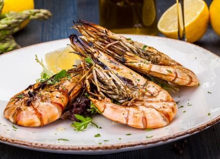 Gegrilde gambas